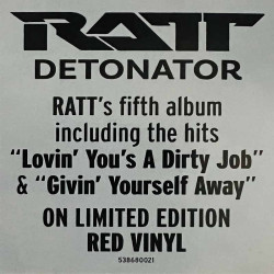 Ratt LP Detonator, limited edition red vinyl LP