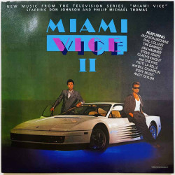 Soundtrack LP kansi Miami Vice II  kansi VG levy ei levyä kansi ilman levyä