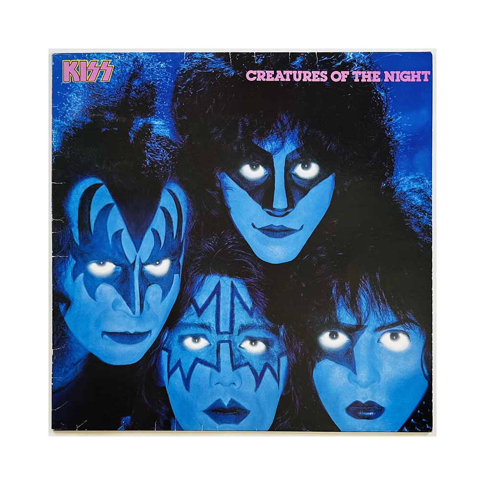 Kiss LP kansi Creatures of the night  kansi VG- levy ei levyä kansi ilman levyä