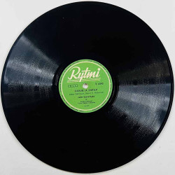 Rautavaara Tapio Käytetty 78-kierros savikiekkolevy Rakovalkealla / Kulkuri ja joutsen  kansi paperikansi/muovitasku levy VG sav