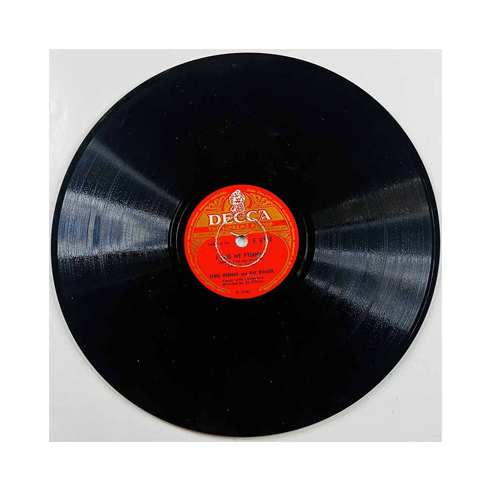 Ethel Merman / Anne Shelton Käytetty 78-kierros savikiekkolevy I Said My Pajamas / Music, music, music  kansi paperikansi/muovit