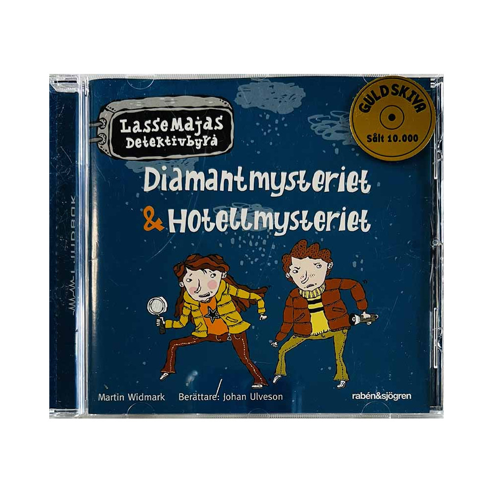 Widmark Martin berättare: Johan Ulveson CD Diamantmysteriet & Hotellmysteriet  kansi EX levy EX Käytetty CD