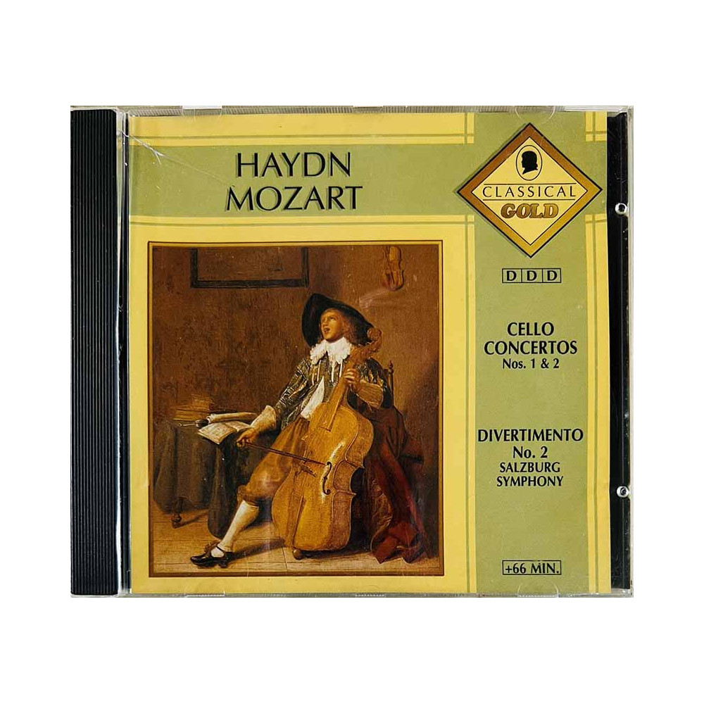 Haydn - Mozart CD Cello Concertos / Divertimento No. 2  kansi EX- levy EX Käytetty CD
