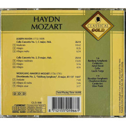 Haydn - Mozart CD Cello Concertos / Divertimento No. 2  kansi EX- levy EX Käytetty CD