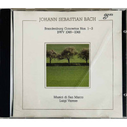 Bach Johan Sebastian CD Brandenburg Concertos Nos. 1-3  kansi EX levy EX Käytetty CD