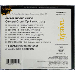 Handel, Roy Goodman CD Six Concerti Grossi Op. 3  kansi EX levy EX Käytetty CD