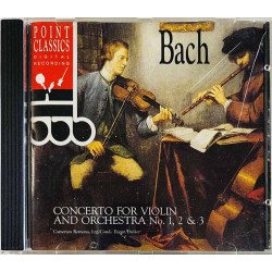Bach CD Concerto for violin and orchestra No. 1, 2 & 3  kansi EX levy EX Käytetty CD