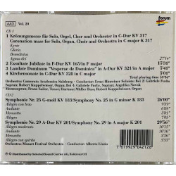 Mozart Wolfgang Amadeus 1990’s CD 1/462 039-2 Krönungsmesse • Symphonie Nr. 25 & 29 CD Begagnat