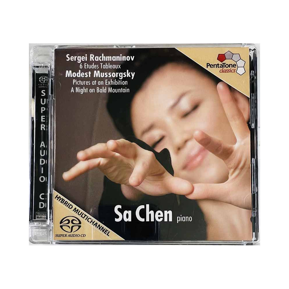 Sa Chen piano CD Pictures At An Exhibition, Super Audio CD  kansi EX levy EX Käytetty CD