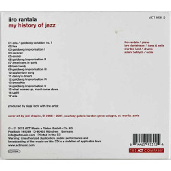 Rantala Iiro CD My history of jazz  kansi EX- levy EX Käytetty CD