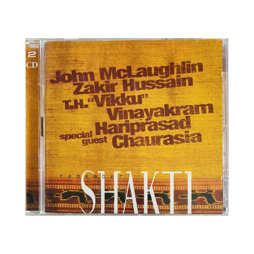 John McLaughlin - Zakir Hussain + CD Remember Shakti 2CD  kansi EX levy EX Käytetty CD