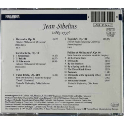 Sibelius Jean CD Finlandia - Karelia Suite - Valse Triste - Tapiola  kansi EX levy EX Käytetty CD