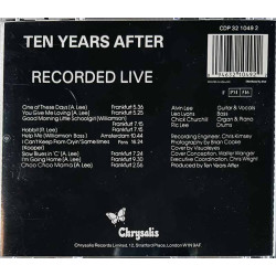 Ten Years After 1973 CDP 32 1049 2 Recorded live CD Begagnat