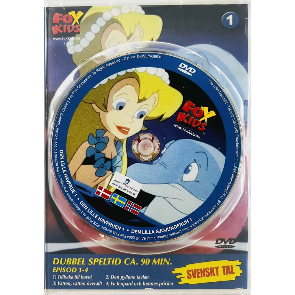 DVD - Elokuva DVD Den lilla sjöjungfrun 1  kansi EX levy EX Käytetty DVD