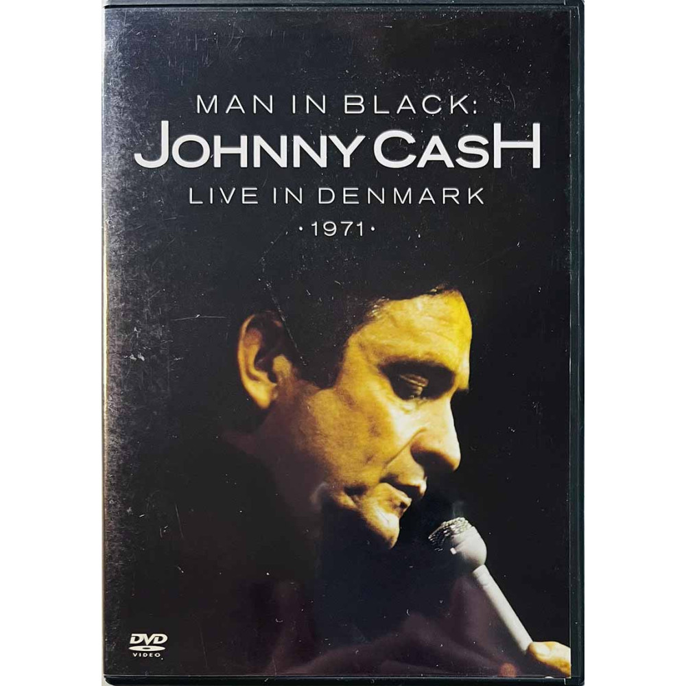 DVD - Cash Johnny DVD Man ib black, live in Denmark 1971  kansi EX levy EX Käytetty DVD