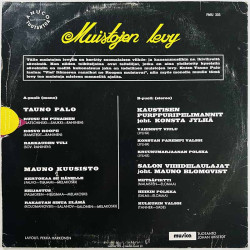 Palo Tauno, Mauno Kuusisto ym. LP Muistojen levy  kansi EX levy VG Käytetty LP