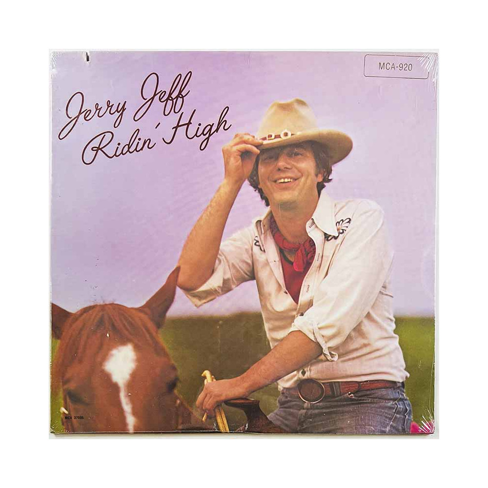 Jerry Jeff LP Ridin' High  kansi EX levy EX Käytetty LP