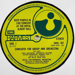 Deep Purple LP Concerto For Group And Orchestra  kansi EX- levy EX- Käytetty LP