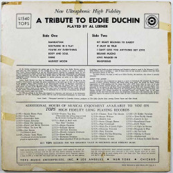 Lerner Al: A Tribute To Eddie Duchin  kansi G- levy G- bonus LP:nä veloituksetta