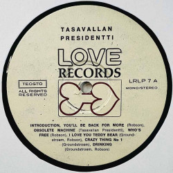 Tasavallan Presidentti LP Tasavallan Presidentti 2. painos  kansi G+ levy G Käytetty LP