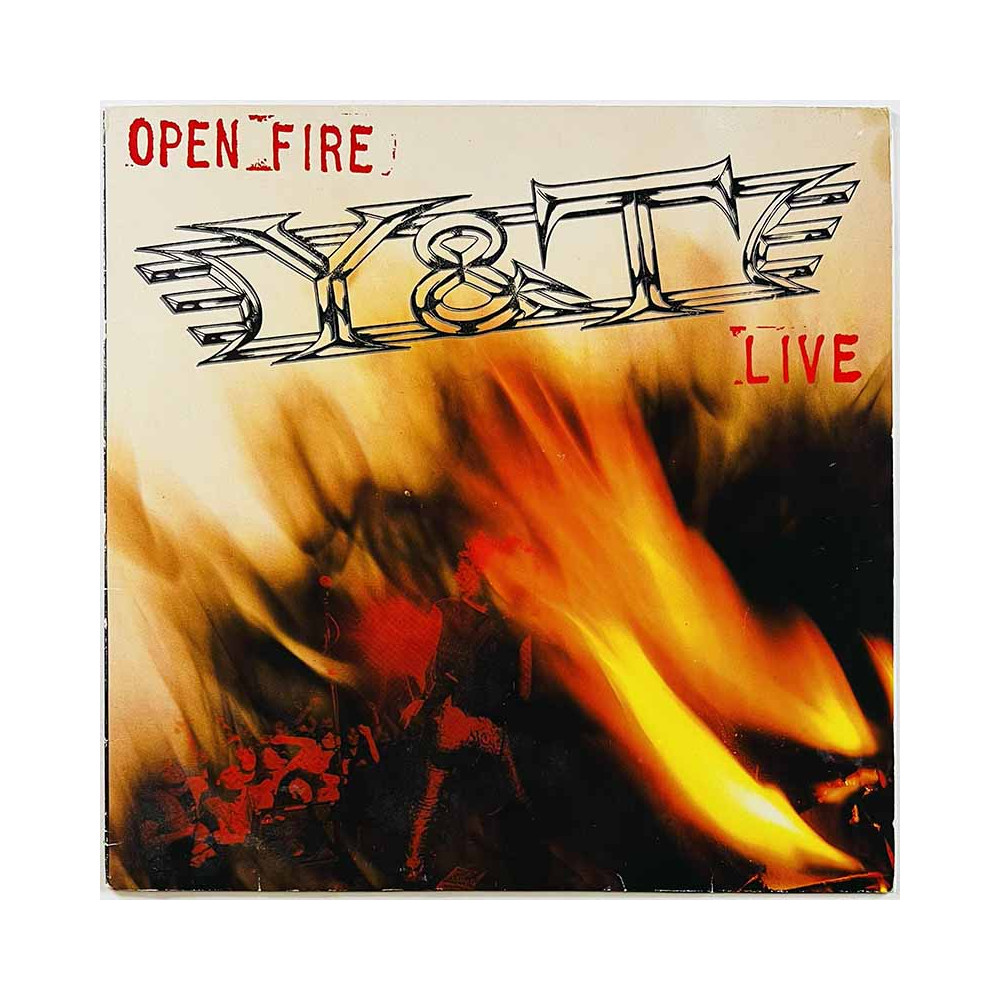 Y & T LP Open Fire live  kansi VG levy VG Käytetty LP