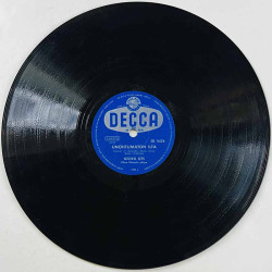 Ots Georg Gramofonilevy Lumous / Unohtumaton ilta  kansi paperikansi/muovitasku levy VG savikiekko