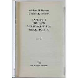 Masters - Johnson 1967  Raportti ihmisen seksuaalisista reaktioista Käytetty kirja