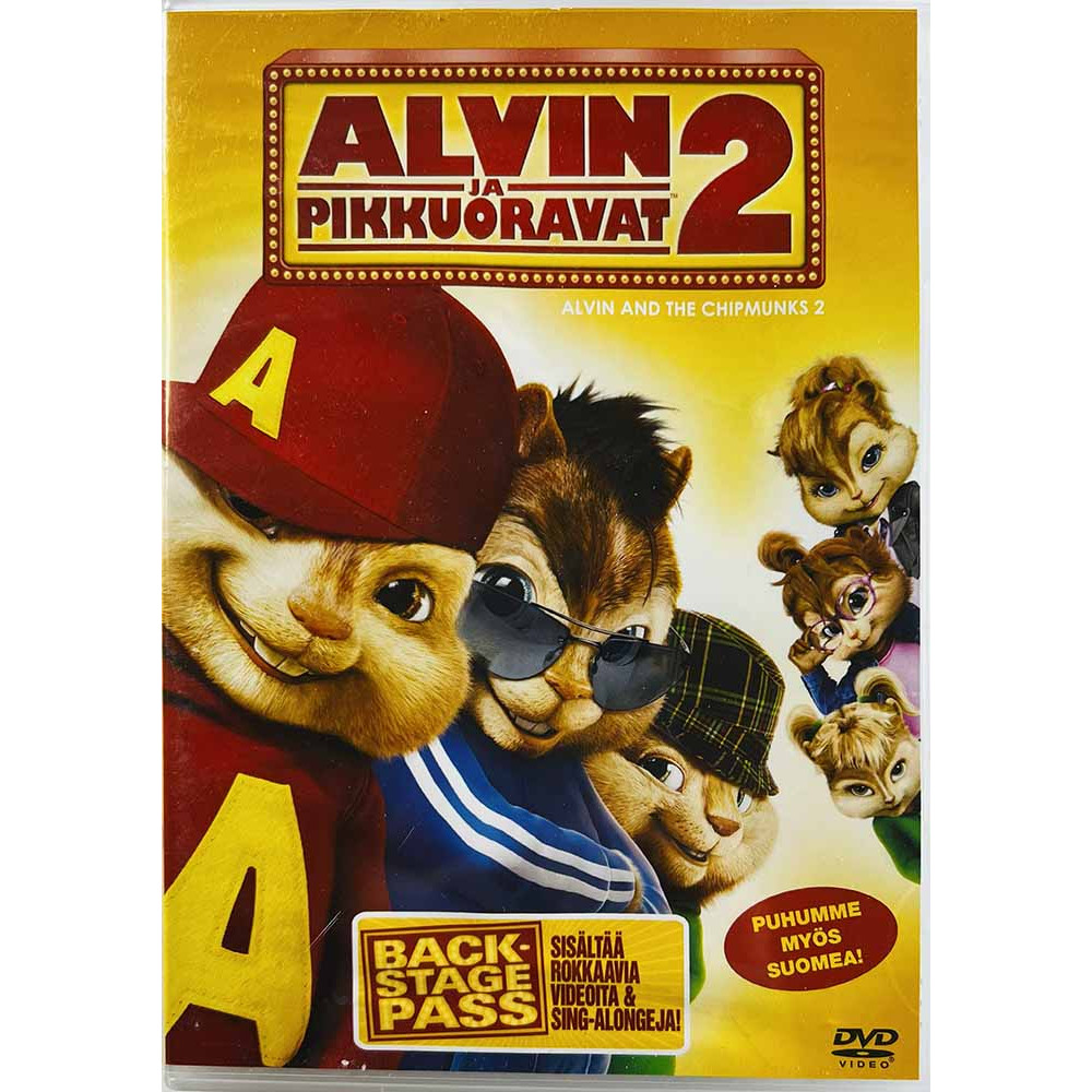 DVD - Elokuva DVD Alvin ja pikkuoravat 2  kansi EX levy VG+ Käytetty DVD