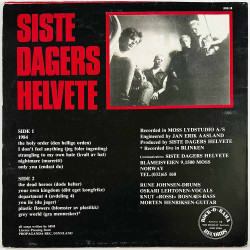 Siste Dagers Helvete LP The Hell  kansi VG levy EX Käytetty LP