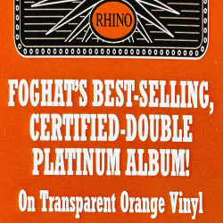 Foghat LP Live, orange vinyl  vinyyli LP