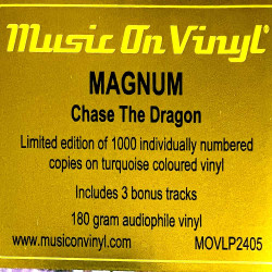 Magnum 1982 MOVLP2405 Chase The Dragon, turquoise vinyl LP