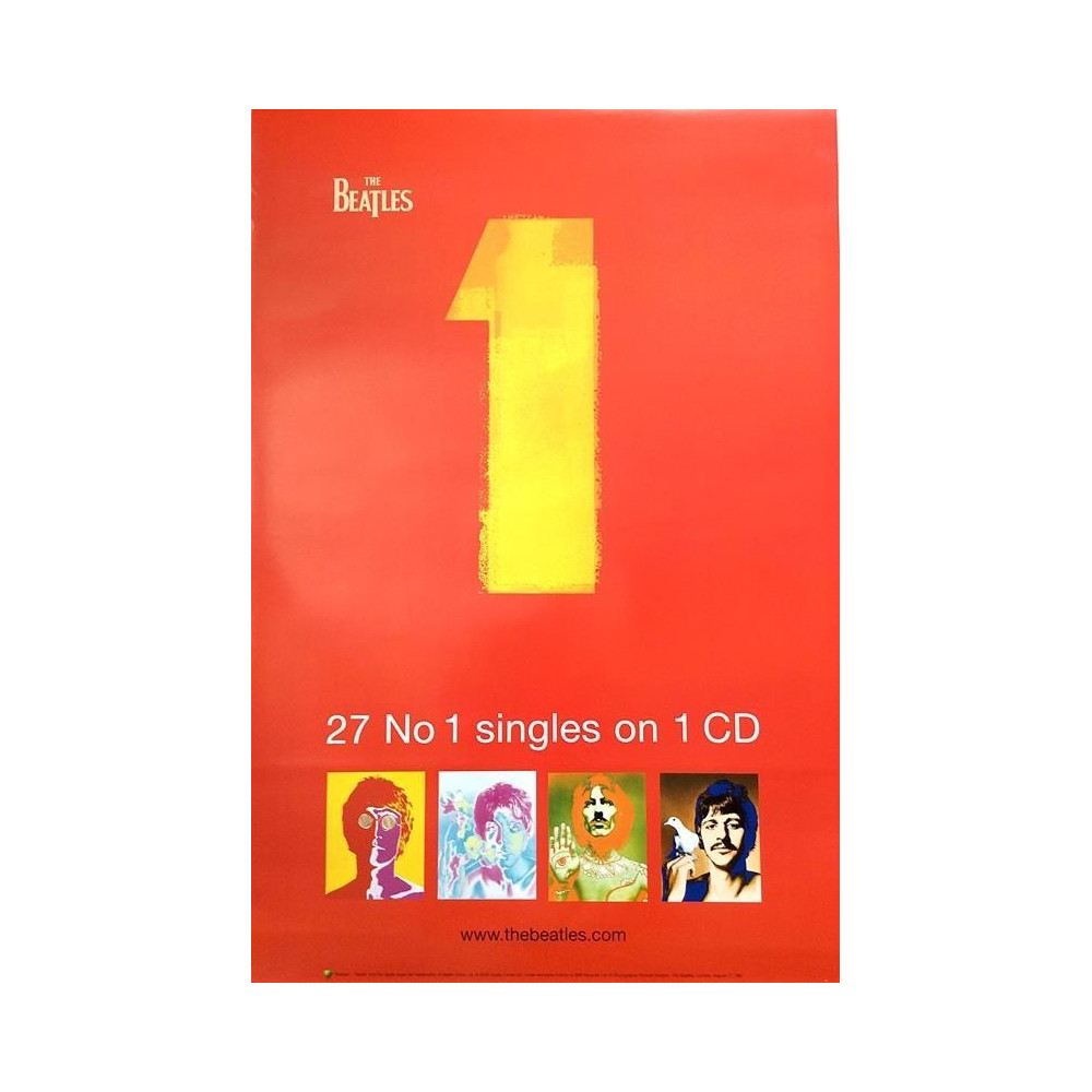 Beatles: 1: Promojuliste kaksipuoleinen 50cm x 75cm - Begagnat Poster