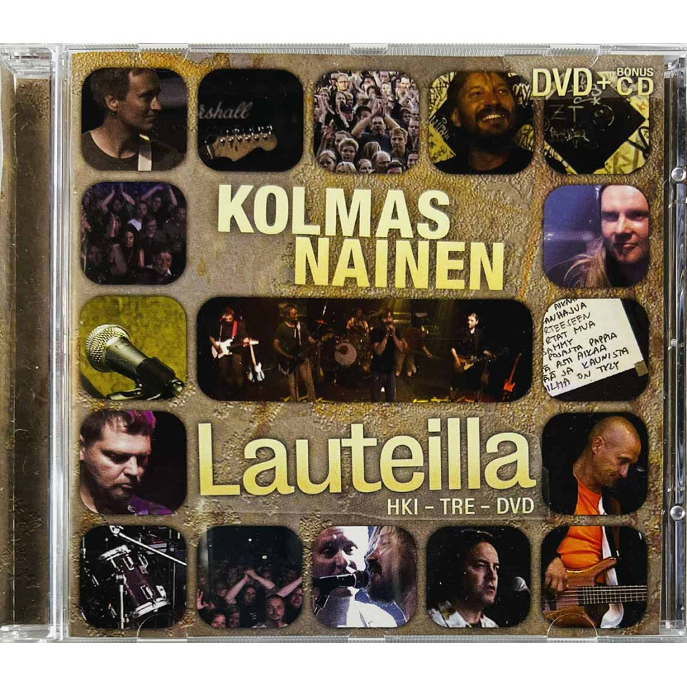 Kolmas Nainen CD Lauteilla - HKI - TRE - DVD + CD  kansi EX levy EX Käytetty CD