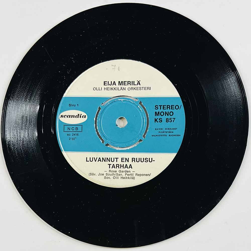 Merilä Eija 1971 KS 857 Luvannut en ruusutarhaa / Äiti sun kaltaises begagnad singelskiva