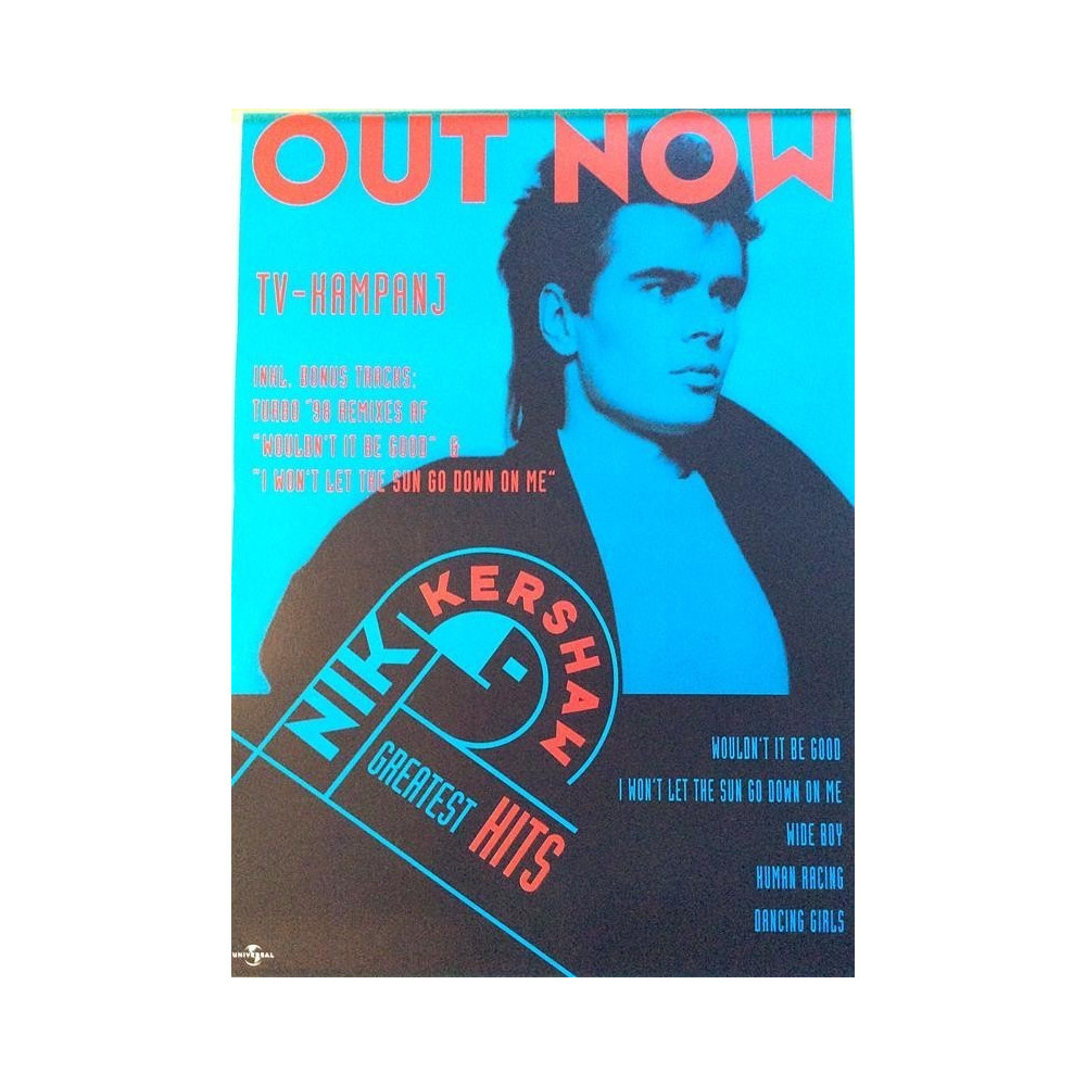 Kershaw Nik: Greatest Hits: Promojuliste 41cm x 58cm - Begagnat Poster