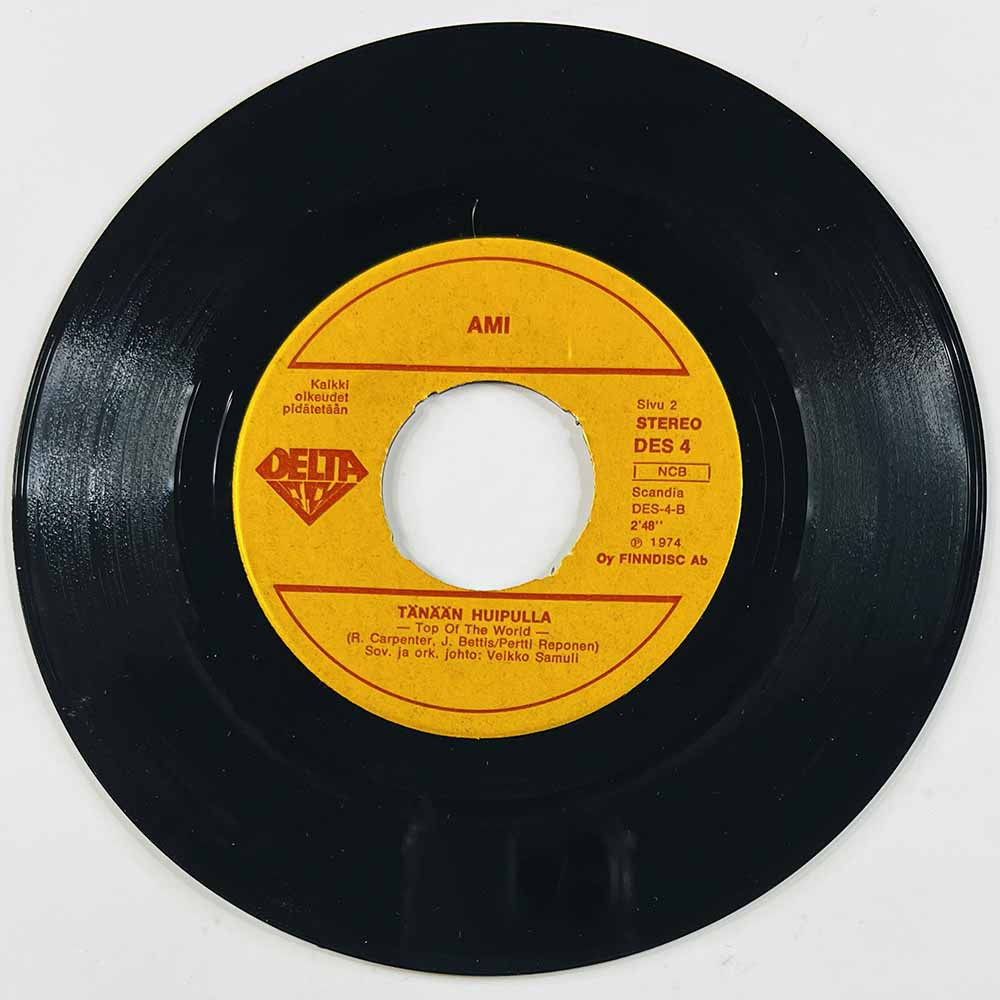 Ami 1974 DES 4 Tiedä mitä tahdot / Tänään huipulla begagnad singelskiva