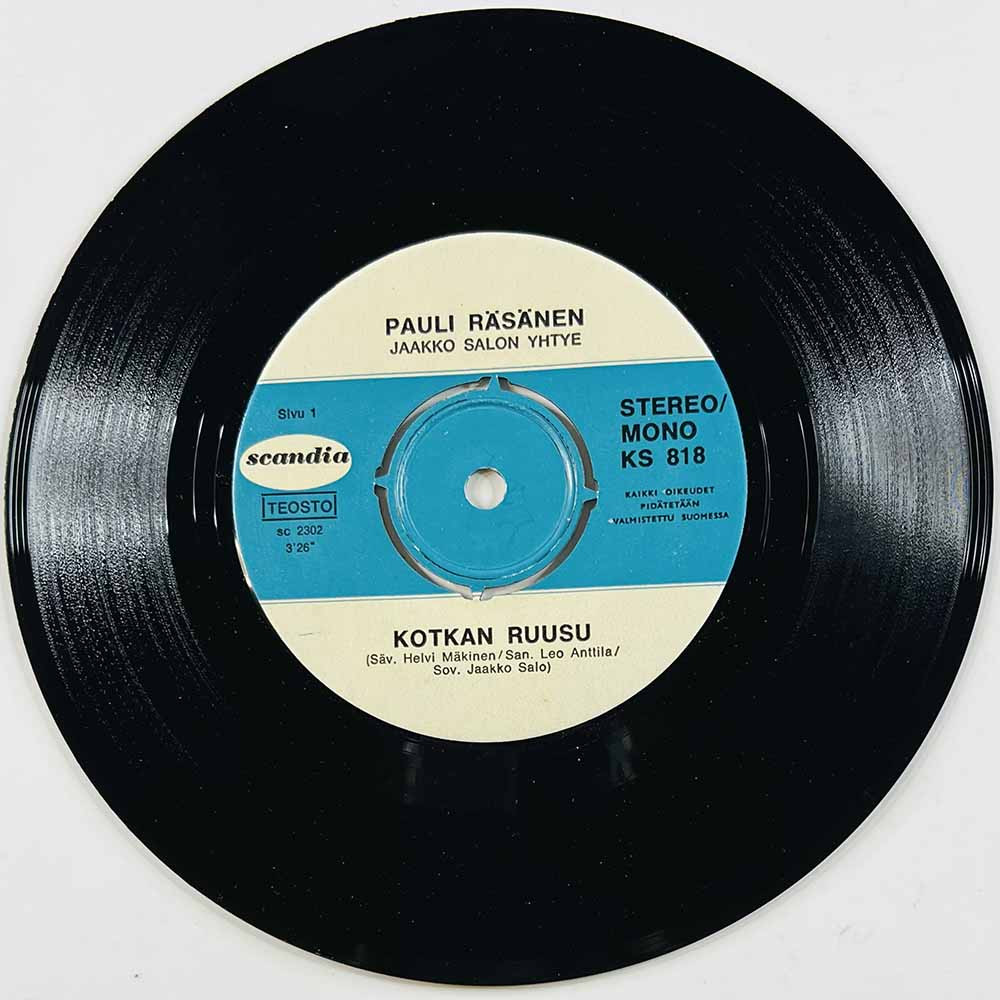 Räsänen Pauli Käytetty 7” ei kuvakantta Kotkan ruusu / Vieraalla maalla  kansi Ei kuvakantta levy EX- käytetty vinyylisingle