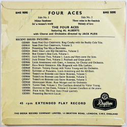 Four Aces käytetty 7” kuvakannella The Four Aces EP  kansi VG- levy VG- käytetty vinyylisingle PS