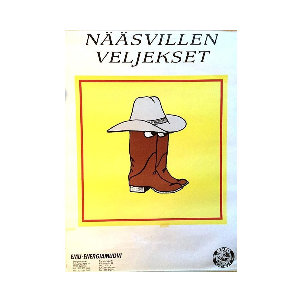 Nääsvillen Veljekset: Keikkajuliste 41cm x 58cm - Begagnat Poster