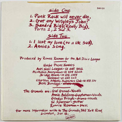 Gonads 1982 SHH 131 Pure Punk for Row People begagnad singelskiva