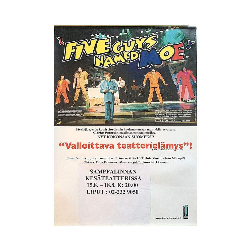 Five Guys Named Moe: Tapahtumajuliste 42cm x 59cm - Begagnat Poster