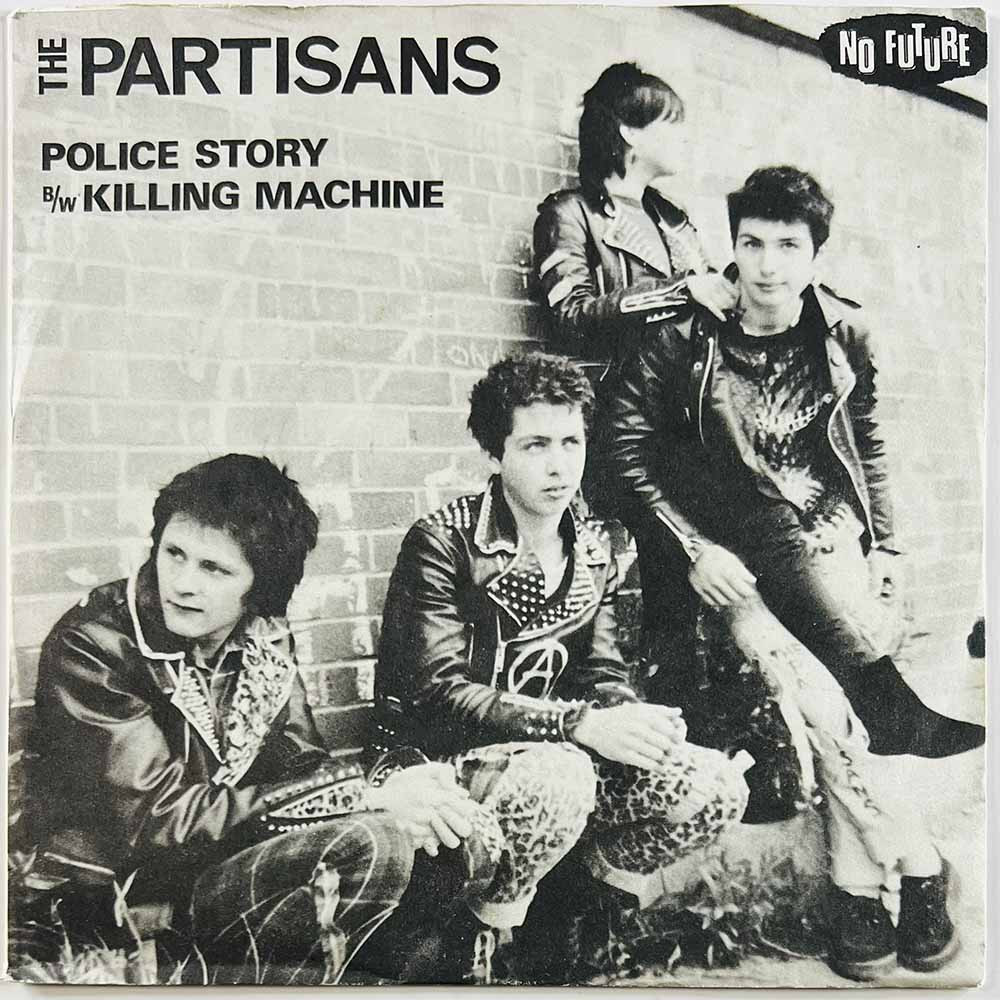 Partisans käytetty 7” kuvakannella Police story / Killing machine  kansi VG+ levy VG+ käytetty vinyylisingle PS