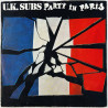 U.K. Subs käytetty 7” kuvakannella Party in Paris / Fall Of The Empire  kansi VG+ levy EX käytetty vinyylisingle PS