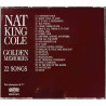 Cole Nat King CD Golden Memories  kansi EX levy VG+ Käytetty CD