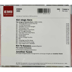 Kiri Te Kanawa CD Kiri sings Kern  kansi EX levy EX- Käytetty CD