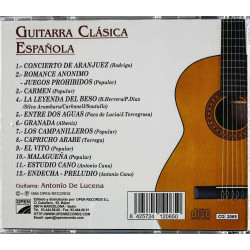 Antonio De Lucena CD Guitarra Clasica Espanola  kansi EX levy EX Käytetty CD