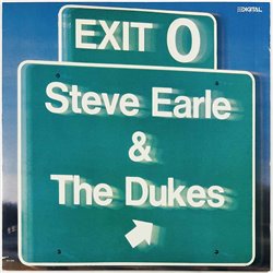 Steve Earle & The Dukes Käytetty LP Exit 0  kansi EX levy EX Käytetty LP