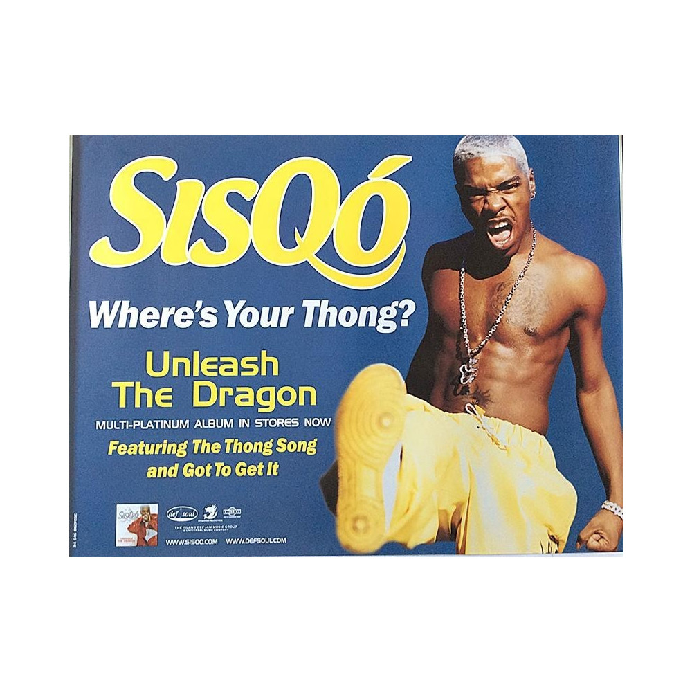 Sisqo: Where’s Your Thong?: Promojuliste 60cm x 45cm - Begagnat Poster