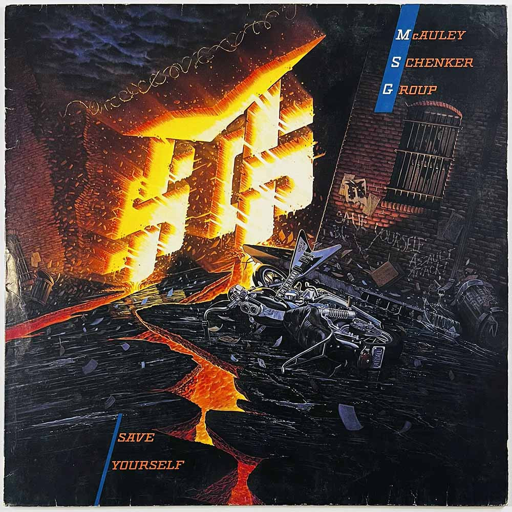 McAuley Schenker Group Käytetty LP Save Yourself  kansi VG levy VG Käytetty LP