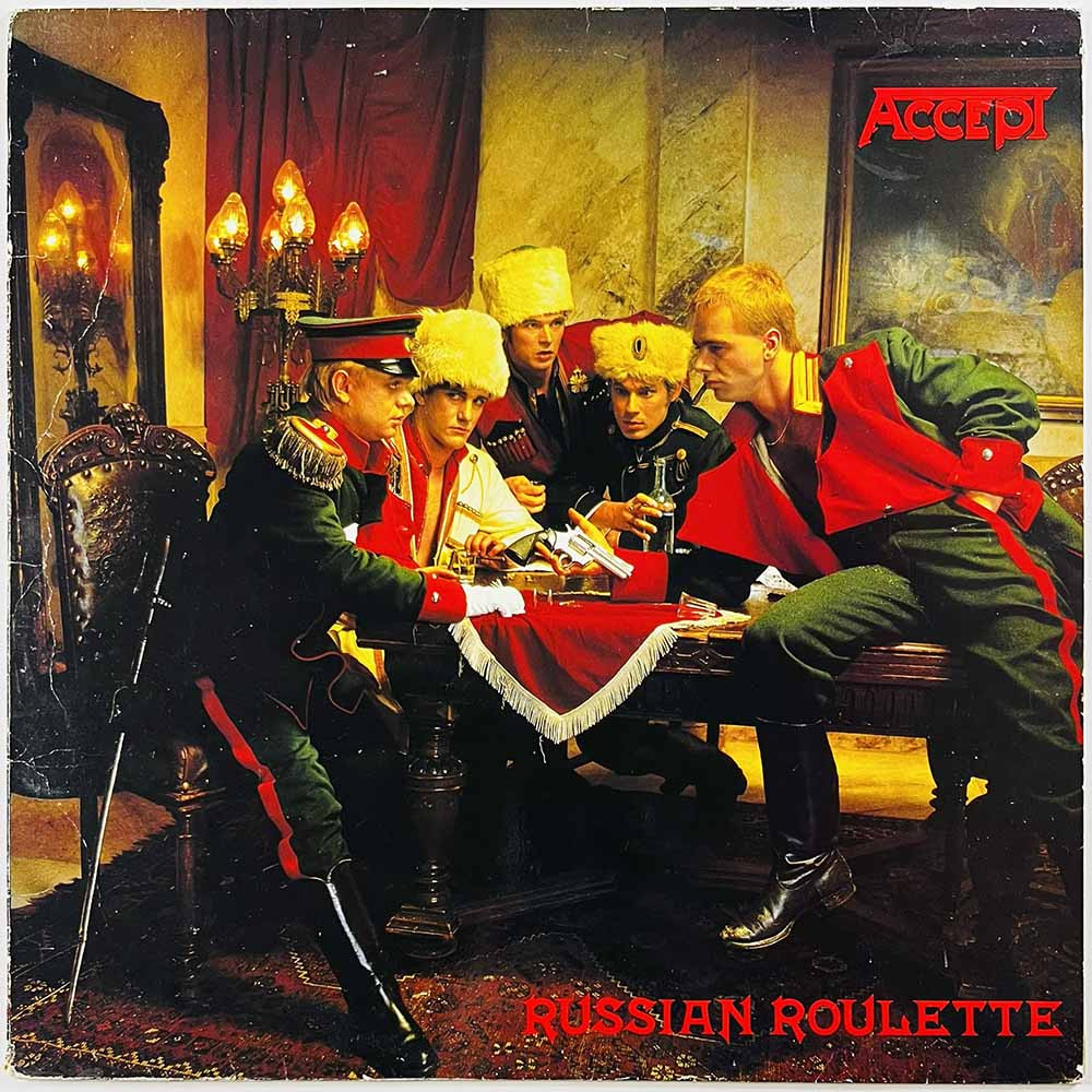 Accept Käytetty LP Russian Roulette  kansi VG- levy VG+ Käytetty LP